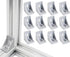 12 Sets Silver 20S T Slot Aluminum Extrusion Profile Connector Set,12 pcs Corner Brackets,with 24 pcs T Sliding Nuts and Hex Screw Bolt for 2020 A...