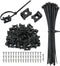 Saddle Type Mounts Base with 4.7inch Cable Ties and Tapping Screw ZZLZX 50 Sets 4.7 Inch Black Cable Zip Ties and Wire Cable Clips with Screw,Sadd...