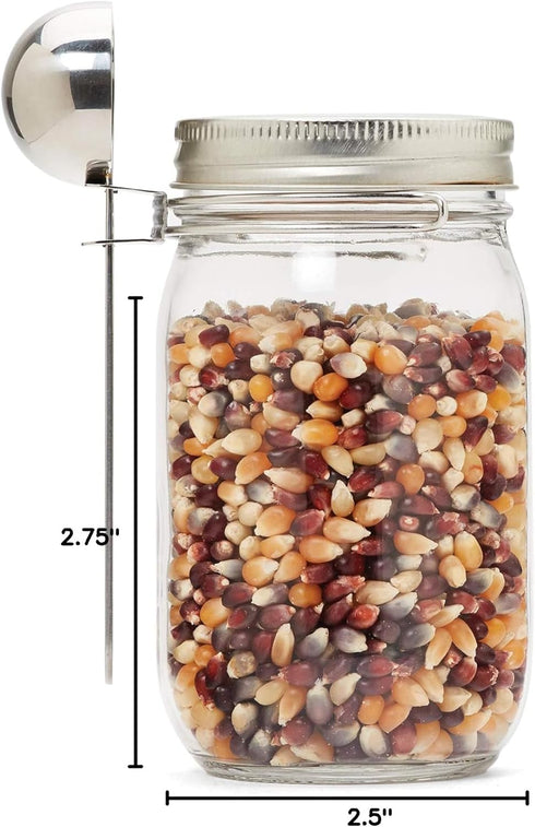 Jarware 82655 Stainless Steel Regular-Mouth Coffee Scoop, Metallic, 1 Tablespoon, Stainless Steel...