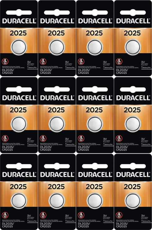 12-Pack Duracell 2025 Batteries 3.0 Volt Lithium Coin Button...