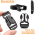 5/8" Buckle and Strap Set: 6 Yards of Thick Nylon Webbing, 6 Pack Quick Side Release Adjustable Plastic Buckles, 12 Tri-Glide Slide Clips, Black (...