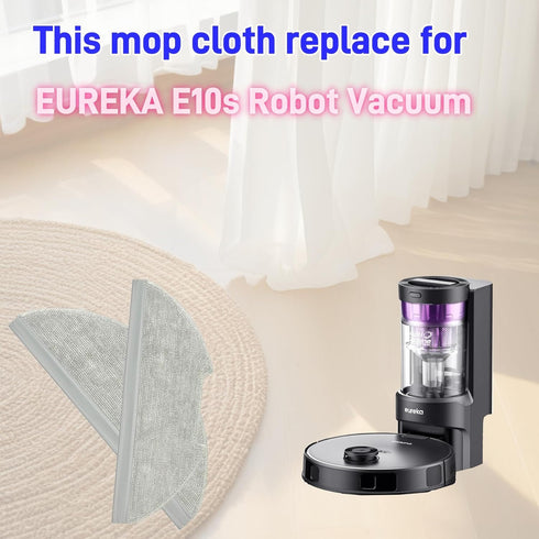 Replacement Mop Pad Accessories Compatible for Eureka E10s Robot Vacuum Cleaner 3 Mop Pad...