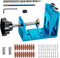 Pocket Hole Jig Kit with Drill Guide Joint Pocket Hole Jig 15 Degree Woodworking Inclined Hole Adjustable DIY Woodworking Tools Carpentry Locator...