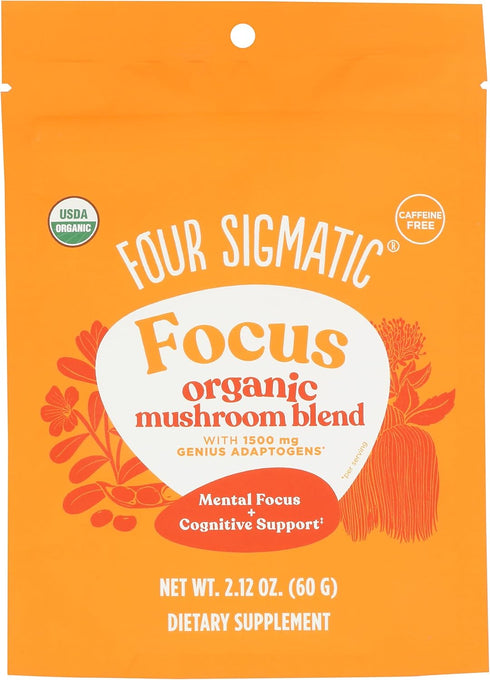 Four Sigmatic Focus Blend 7 Superfoods Adaptogen Blend Mix with Lion's Mane, Cordyceps, Rhodiola, Bacopa & Mucuna | Productivity & Creative Suppor...
