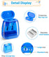Colored Pencil Sharpeners Manual, Hand Held Small Compact Pencil Sharpener for Kids with Lid Dual Hole, (8-11mm) No.2/Makeup Pencils Classroom Adu...