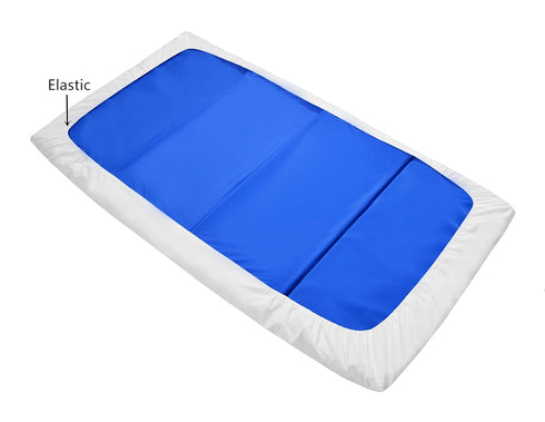 American Baby Company Cotton-Polyester Blend Fitted Nap Mat Sheet with Elastic Corners 24" x 48" x 4" - Soft & Breathable Rest Mat Sheet or Nap Ma...