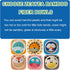 ZEAYEA 6 Pack Bamboo Kids Bowls, 10 Oz Durable Cartoon Bowls for Children, BPA Free Cute Snacks Bowls, Square Dinner Tableware for Serving Soup, C...