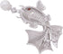 OBONNIE Women Cubic Zirconia Crystal 3D Goldfish Whale Pearl Brooch Pin Corsage Pendant Silver Tone...