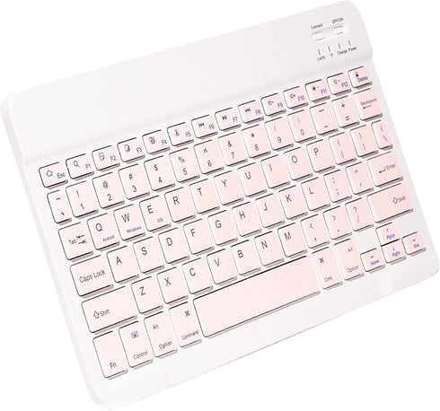 Ares Ultra-Slim Wireless Bluetooth Keyboard | Compatible with Computer Desktop iOS Android Laptop Smart TV and Windows 11/10/8 (Pink)...