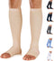 NEWZILL Compression Socks for Women & Men Circulation 20-30 mmHg, Graduated Open Toe, Cotton Compression Socks for Nurses Beige...