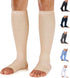 NEWZILL Compression Socks for Women & Men Circulation 20-30 mmHg, Graduated Open Toe, Cotton Compression Socks for Nurses Beige...
