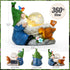 Garden Gnomes Statue Outdoor Decor,Solar Gnome Statue for Outside -Resin Blue Gnome Yard Art Gifts for Mom,Grandmam Birthday Gift...