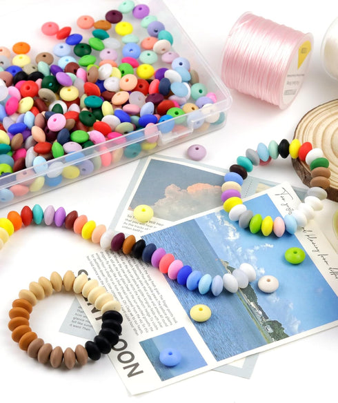 480PCS FIVEIZERO Silicone Beads,48 Colors 12mm Silicone Beads Bulk for Keychain Making,Silicone Beads Bulk for Bracelet Necklace DIY Crafting...