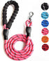 5.9 FT Dog Leash with Comfortable Padded Handle Reflective Material Leash for Large and Small Dogs, Pink...