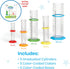 hand2mind Starter Science Graduated Cylinder Set, Science Lab Equipment Kids, Measuring Toys for Kids, Educational Science Kits, Kids Chemistry Se...