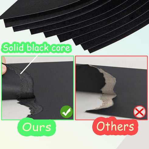 230GSM Black Cardstock Paper, 20 Sheets Black Thick Card Stock for Invitations, Scrapbooking, Crafts, DIY Cards-Making, Graduation Party Decor...