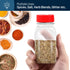 RoyalHouse 6 Pack 9.5 Oz Plastic Spice Jars with Red Cap, Clear and Safe Plastic Bottle Containers with Shaker Lids for Storing Spice, Herbs and S...