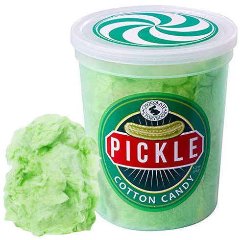 CHOCOLATE STORYBOOK Pickle Gourmet Flavored Cotton Candy – Unique Idea for Holidays, Birthdays, Gag Gifts, Party Favors...
