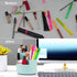 Desk Pencil Pen Holder, 360-degree Rotating Desktop Storage Organizer (White)...