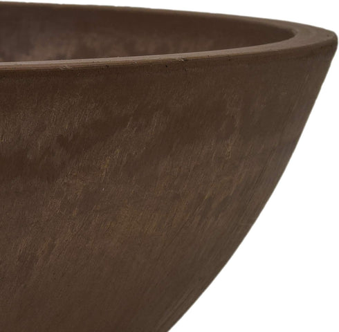 PSW Pot M25C Collection Shallow Garden Bowl Low Planter for Succulents, Bonsai, Fairy Gardens, Herbs, 10-inch, Chocolate...