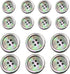 14 Piece Smoke Mother of Pearl Blazer & Suits Button Set - Smoke Grey - for Blazer, Sport Coat, Uniform, Jacket(Natural Color)...