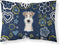 Caroline's Treasures BB5098PILLOWCASE Blue Flowers Wire Haired Fox Terrier Fabric Standard Pillowcase Lightweight Super Soft Easy Care Decorative ...