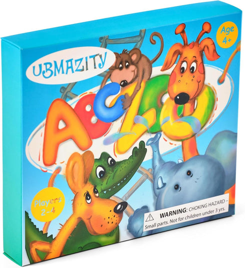 ABC Zoo Chutes and Ladders Board Game, Language Development Toy, Alphabet Learning Activity for Kids Ages 4+ Players 2-4...