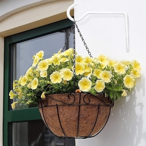 2 Pack Plant Bracket Hanger? Outdoor Fence Hooks, Indoor Hanging Plant Wall Hooks Hanging Lanterns, Bird Feeders, Flower Baskets, Street Lights?Fo...