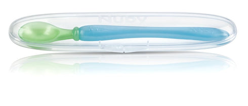 Nuby 3-Pack Easy Go Spoons and Travel Case, Colors May Vary, 9 Months Plus...