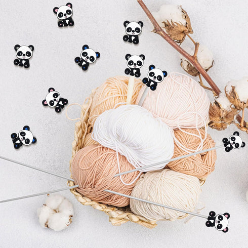 ZZXLLRO 9Pcs Knitting Needle Stoppers, Cute Panda Knitting Needle Point Protectors for Beginners Knitting Crochet Hand DIY Supplies Accessories...