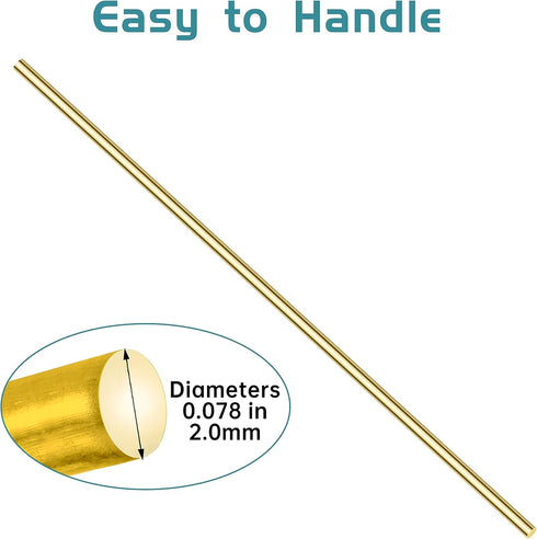 YETJJET 22 rods 14 inch Brass Brazing Rod Brass Welding Rod for Brazing Copper Steel Copper Nickel, Brass Solder...