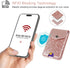 Self Adhesive Card Holders for Back of Phone, Cute Leather RFID Phone Wallet Pockets with Snap, Slim Card Holders Sleeve for Phone Case, Glitter R...