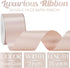 MEEDEE Rose Gold Satin Ribbon 2 Inch Rose Gold Ribbon Lux Satin Double Faced Ribbon by 25 Yards Silk Ribbon Satin Ribbon for Gift Wrapping, Satin ...