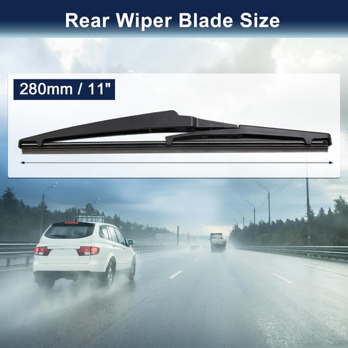 X AUTOHAUX Rear Windshield Wiper Blade for Toyota IQ PRIUS V for Hyundai IX25 Accent 280mm 11 Inch...