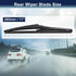 X AUTOHAUX Rear Windshield Wiper Blade for Toyota IQ PRIUS V for Hyundai IX25 Accent 280mm 11 Inch...