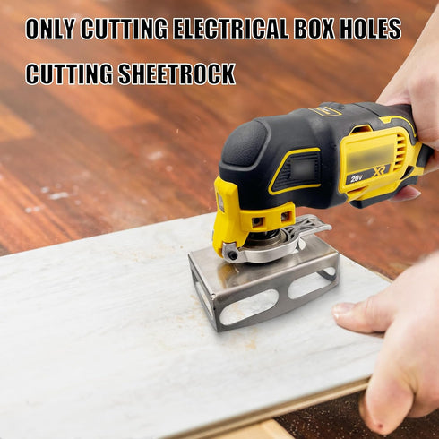 Square Slot Cutter Compatible for Dewalt 20V & Milwukee M18 Oscillating Multi-Tool to Cut-in Single Gang Wall Boxes,Outlet Cutter for Drywall,Effi...