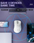 SM66 White Silent Dual Mode Bluetooth/2.4GHz Wireless Mouse, Adjustable 4200 DPI,Rechargeable Computer Mouse Wireless Office Mouse for PC Mac Lapt...
