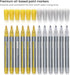 ARTEZA Metallic Oil Based Paint Markers, 12-Pack, 6 Silver and 6 Gold, 1.3 mm Line, Permanent Pens, Craft and Art Supplies for Canvas, Wood, Glass...