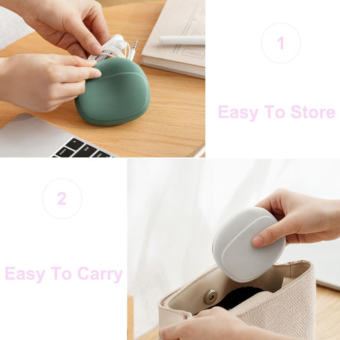 3 Pcs Silicone Headphone Organizer,Data Cable Storage Case,Portable Wired Headphone Organizer for Cell Phone Accessories (Red-Gray-Green)......