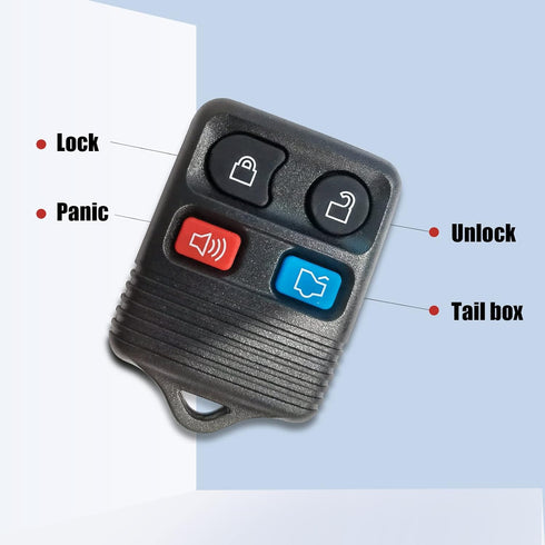 Replacement For 1998 - 2009 Ford TAURUS 4 Button Remote Keyless Entry Key Fob w/FREE DIY Programming Guide...