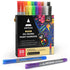 ARTEZA Oil Based Paint Markers, 20-Pack, 18 Unique Colors, 1.3 mm Line, Small Barrel, Permanent Pens, Art Supplies for Stone, Wood, Glass, Canvas...