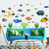 Fish Wall Stickers Under The Sea Decorative Wall Decals Coral Reef Fish Wall Stickers Peel and Stick Starfish Wall Art Sticker Decals for Kids Nur...