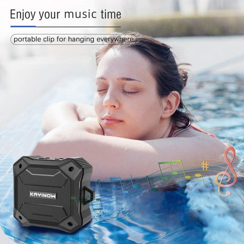 IPX7 Waterproof Bluetooth Shower Speaker,Portable Small Speaker Wireless,Loud Sound Stereo Pairing,Built-in Mic,12 Hours,Rugged,For Bathroom,Beach...