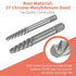 10-Pieces Screw Extractor Set, 37# Cr-Mo & 6542 HSS Steel Cobalt Left-Hand Drill Bit, Easy Out Broken Bolt Remover Reverse, Ez Out Stripped, Round...