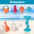 deAO Kids Beach Sand Toys Set Wheat Straw Material Sand Water Wheel Beach Molds Beach Shovel Rake & Watering Can Tool Kit Snow Toys Travel Outdoor...