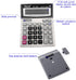 Desk Calculator, 12-Digit Solar Battery Office Calculator with Large LCD Display Big Sensitive Button, Dual Power Desktop Calculators...