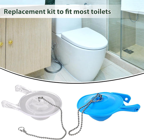 Toilet Flapper Chain 9.8inch,3PCS Stainless Steel Universal Toilet Bowl Chain Replacement With Hook and Ring Toilet Handle Beaded Chain for Most T...
