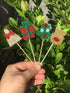 ALISSAR 28-pack Christmas Cupcake Toppers, Glitter Holiday Cake toppers Home Party Decor Christmas Party Supplies Favors...