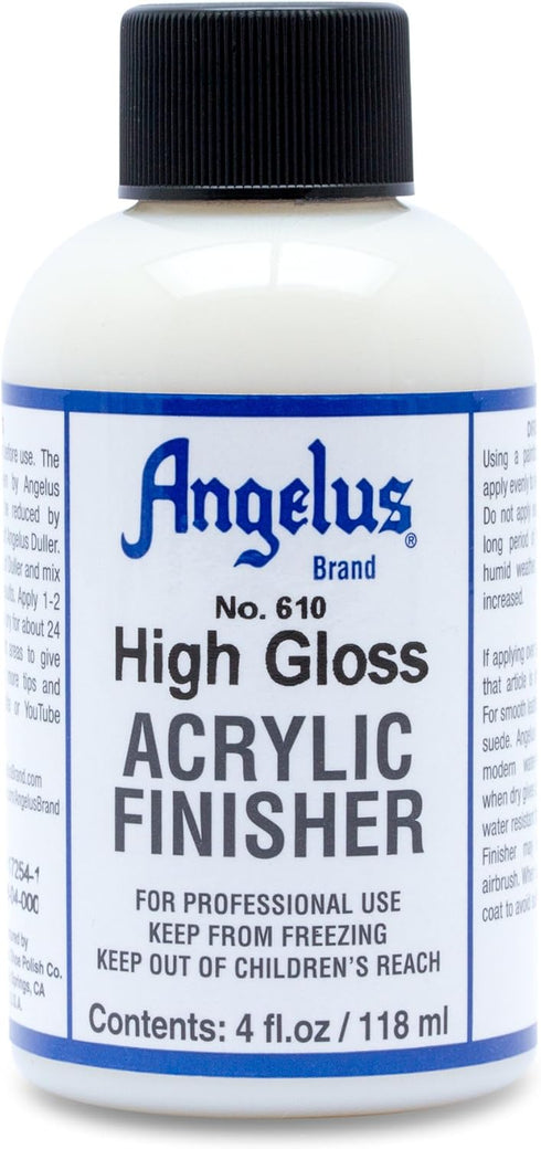 Angelus Brand Acrylic Leather Paint High Gloss Finisher No. 610 - 4oz, Packaging may vary...