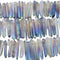 TUMBEELLUWA Rock Quartz Crystal Points Loose Beads for Jewelry Making, Titanium Coated Polished/Raw Quartz Beads 15 Inches Top Drilled,Grey Crysta...